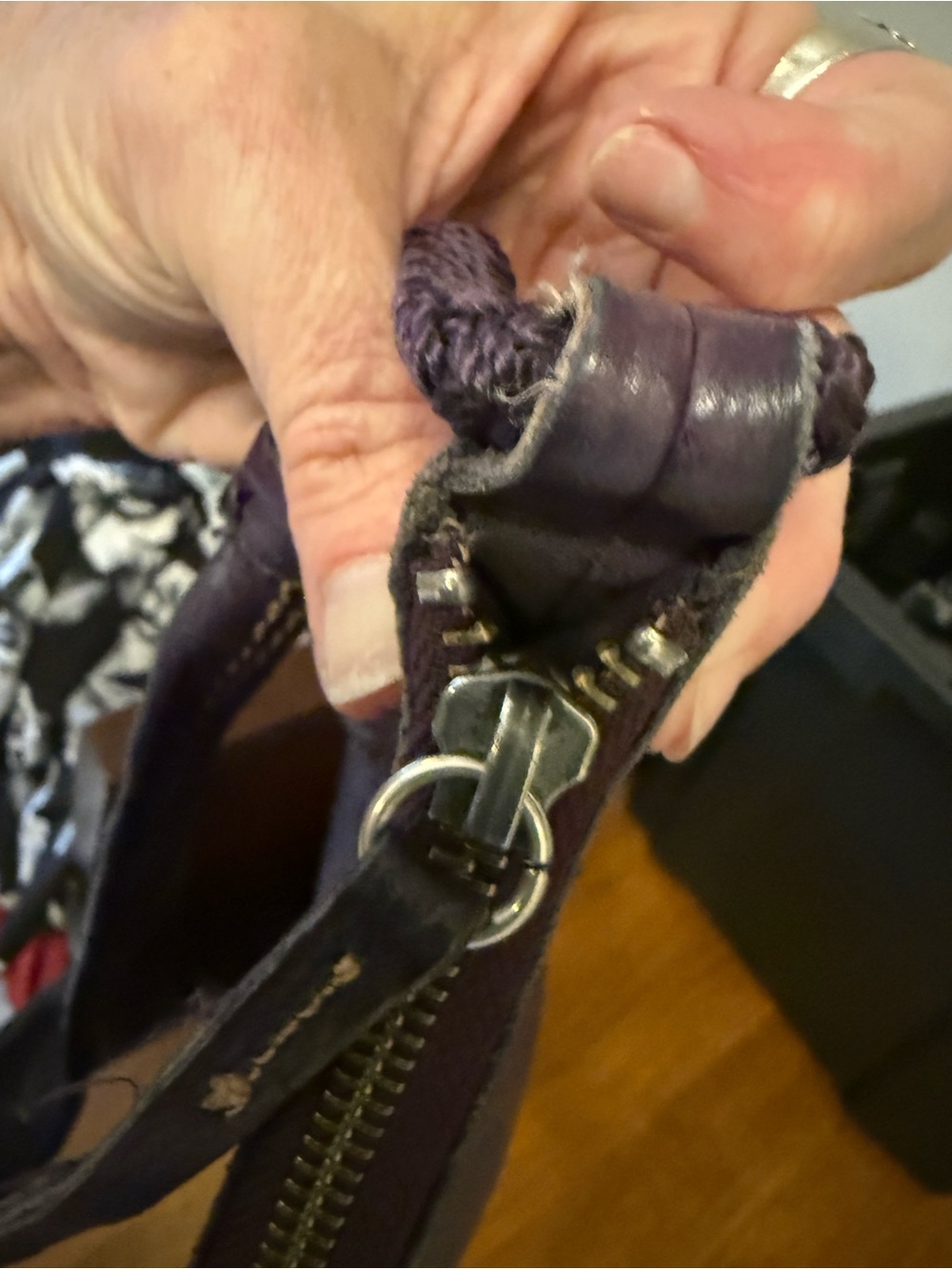 The Sak Deep Plum Leather Hobo Shoulder Bag - Picture 5 of 5